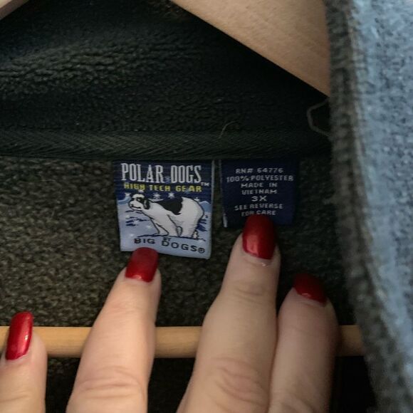 Big Dogs Olive Gray Polar Fleece Jacket sz 3X - Picture 5 of 5